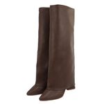 Bota Capa Em Napa Salto Geométrico 23017 Napa Café