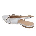 Sapatilha Slingback Rasteira Feminina Essense Prata 184101