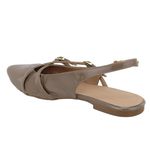 Sapatilha Slingback Rasteira Feminina 184101 Verniz Taupe