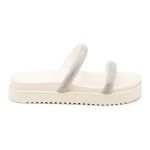 Papete Flatform Com Tiras Em Strass 199051 Off White