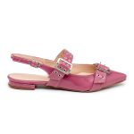 Sapatilha Slingback Rasteira Feminina Em Napa Magnólia 183010