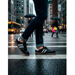 Tenis Retro em Couro Legítimo Preto