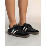 Tenis Retro em Couro Legítimo Preto