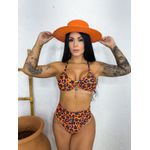 Conjunto Belize Animal Print Coral