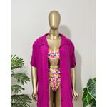 Saída de Praia Chemise Fucsia 