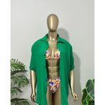 Saída de Praia Chemise Verde Bandeira 