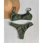 Conjunto Mel Semi Fio Verde Militar