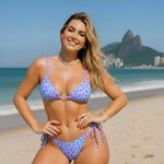 Conjunto Lacinho Animal Print 