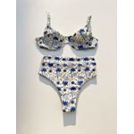 Conjunto Bahamas Hot Pants Coqueiro azul