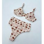 Conjunto Bahamas Hot Pants Coqueiro Marrom