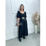 Vestido longuete Poliana manga 3/4 Ref:3551