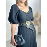 Vestido longuete Poliana manga 3/4 Ref:3551