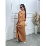 Vestido longuete Poliana manga 3/4 Ref:3551