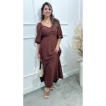 Vestido longuete Poliana manga 3/4 Ref:3551