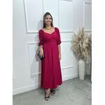 Vestido longuete Poliana manga 3/4 Ref:3551