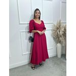 Vestido longuete Poliana manga 3/4 Ref:3551