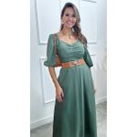 Vestido longuete Poliana manga 3/4 Ref:3551