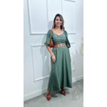 Vestido longuete Poliana manga 3/4 Ref:3551