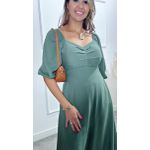 Vestido longuete Poliana manga 3/4 Ref:3551