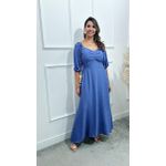 Vestido longuete Poliana manga 3/4 Ref:3551