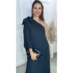 Vestido Flor um ombro só Ref:3634