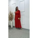 Vestido Flor um ombro só Ref:3634