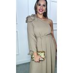 Vestido Flor um ombro só Ref:3634