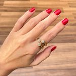 Anel triplo strass