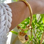Bracelete coração maciço
