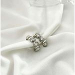 Brinco argola strass