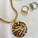 Colar placa duo prata e dourada