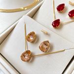 Conjunto gota zircônia minimalista