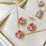 Conjunto gota zircônia minimalista