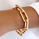 Pulseira elos retangular 