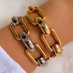 Pulseira elos quadrada