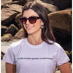 T-shirt Básica Branca Feminina 100% Algodão