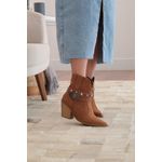 MIST - BOTA WESTERN COURO CAMURÇA CARAMELO 