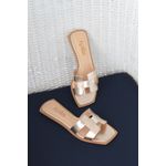 FLAT H COURO - OURO LIGHT 