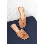 FLAT H COURO - CAMEL