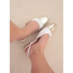 SAPATILHA BICOLOR OFF COM DOURADO LUCY