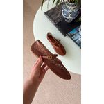 SOFIA- SAPATILHA TELA MARROM 