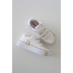 TÊNIS VELCRO BRANCO COM DOURADO - KIRA 