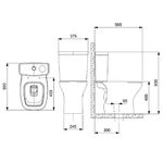 KIT DE BACIA RIMLESS COM CAIXA ACOPLADA SMART CLEAN CELITE
