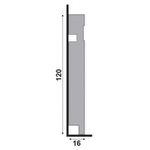 RODAPÉ 493 BRANCO 120X16MM 2.40M 