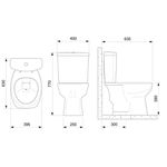 KIT VASO ACOPLADO THEMA ECOFLUSH 3/6 LITROS BRANCO