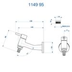 TORNEIRA PARA JARDIM E TANQUE 13CM 1/2 1149 C95 FANI