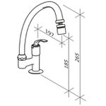 TORNEIRA PARA COZINHA DE MESA CROMADA PRATIKA 1167 FABRIMAR