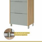 PANELEIRO MARQUESA COM 2 PORTAS E 2 GAVETAS NATURE VERDE NESHER 