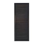 PORTA 210X60 1 FOLHA VENEZIANA TOTAL PRETA DIREITA
