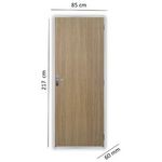 KIT PORTA PRONTA MGM AÇOMAD CARVALHO ALPHA 215X85CM ESQUERDA